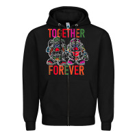 Black mr. & mrs. potato head day of the dead together forever premium t shir Zipper Hoodie - linhVisuals