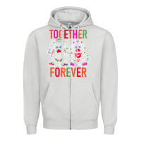 Dove Grey mr. & mrs. potato head day of the dead together forever premium t shir Zipper Hoodie - linhVisuals