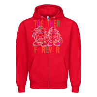 Red mr. & mrs. potato head day of the dead together forever premium t shir Zipper Hoodie - linhVisuals