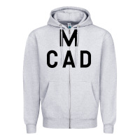 Heather Grey Minneapolis College of Art and Design Zipper Hoodie - linhVisuals