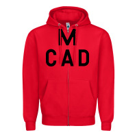 Red Minneapolis College of Art and Design Zipper Hoodie - linhVisuals