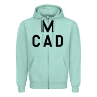 Seafoam Minneapolis College of Art and Design Zipper Hoodie - linhVisuals