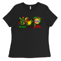 Black Peace love Juneteenth Ladies Tee - FaDigitalArtStudio