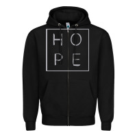 Black hope quote Zipper Hoodie - linhVisuals