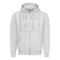 Dove Grey hope quote Zipper Hoodie - linhVisuals