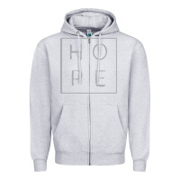 Heather Grey hope quote Zipper Hoodie - linhVisuals