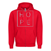 Red hope quote Zipper Hoodie - linhVisuals