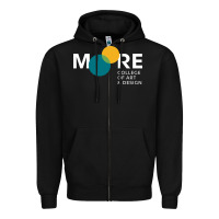 Black Moore College of Art and Design Zipper Hoodie - linhVisuals