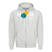 Dove Grey Moore College of Art and Design Zipper Hoodie - linhVisuals