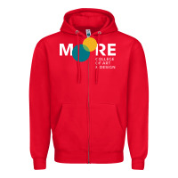 Red Moore College of Art and Design Zipper Hoodie - linhVisuals