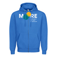 True Royal Moore College of Art and Design Zipper Hoodie - linhVisuals