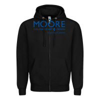 Black Moore College of Art and Design Zipper Hoodie - linhVisuals