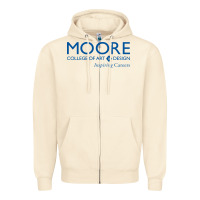 Sandshell Moore College of Art and Design Zipper Hoodie - linhVisuals