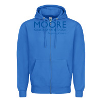 True Royal Moore College of Art and Design Zipper Hoodie - linhVisuals