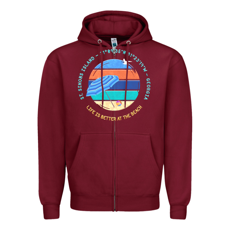 St Simons Island T  Shirt St. Simons Island, Georgia T  Shirt Zipper Hoodie by linhVisuals | Teevron