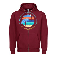 Burgundy st simons island t  shirt st. simons island, georgia t  shirt Zipper Hoodie - linhVisuals