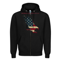 Black courage is contagious and eagle Zipper Hoodie - linhVisuals