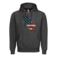 Charcoal Heather courage is contagious and eagle Zipper Hoodie - linhVisuals