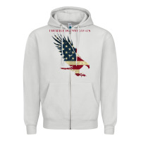 Dove Grey courage is contagious and eagle Zipper Hoodie - linhVisuals