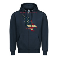 Navy courage is contagious and eagle Zipper Hoodie - linhVisuals