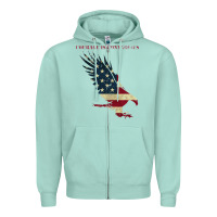 Seafoam courage is contagious and eagle Zipper Hoodie - linhVisuals