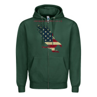Sports Green courage is contagious and eagle Zipper Hoodie - linhVisuals