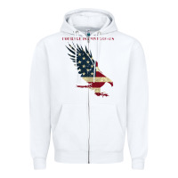 White courage is contagious and eagle Zipper Hoodie - linhVisuals