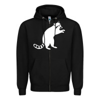 Black raccoon Zipper Hoodie - linhVisuals