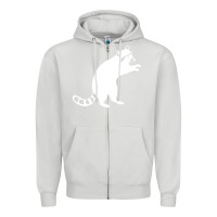 Dove Grey raccoon Zipper Hoodie - linhVisuals
