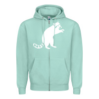 Seafoam raccoon Zipper Hoodie - linhVisuals