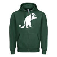 Sports Green raccoon Zipper Hoodie - linhVisuals