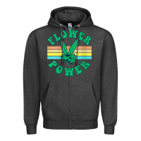 Charcoal Heather womens flower power 420 thc pot weed medical marijuana funny weed v ne Zipper Hoodie - linhVisuals