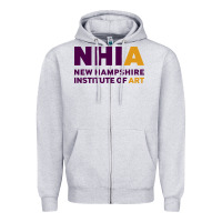 Heather Grey New Hampshire Institute of Art Zipper Hoodie - linhVisuals