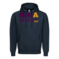 Navy New Hampshire Institute of Art Zipper Hoodie - linhVisuals