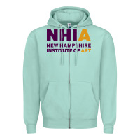 Seafoam New Hampshire Institute of Art Zipper Hoodie - linhVisuals