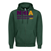 Sports Green New Hampshire Institute of Art Zipper Hoodie - linhVisuals