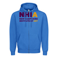 True Royal New Hampshire Institute of Art Zipper Hoodie - linhVisuals