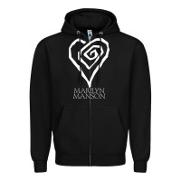 Black marlyn manson special music popular Zipper Hoodie - linhVisuals