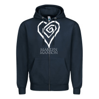 Navy marlyn manson special music popular Zipper Hoodie - linhVisuals