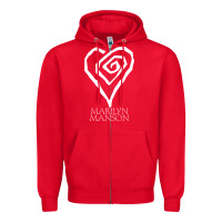 Red marlyn manson special music popular Zipper Hoodie - linhVisuals