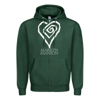 Sports Green marlyn manson special music popular Zipper Hoodie - linhVisuals