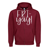 Burgundy friday quotes Zipper Hoodie - linhVisuals