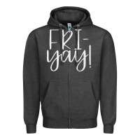 Charcoal Heather friday quotes Zipper Hoodie - linhVisuals