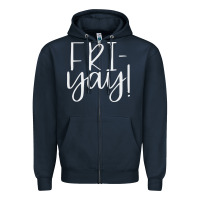 Navy friday quotes Zipper Hoodie - linhVisuals