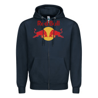 Navy red formula team Zipper Hoodie - linhVisuals