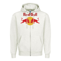Oatmeal Heather red formula team Zipper Hoodie - linhVisuals