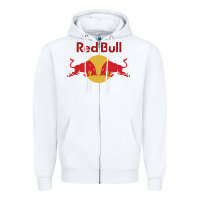 White red formula team Zipper Hoodie - linhVisuals