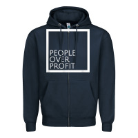 Navy people over profit democratic socialism pro socialist symbol t shirt Zipper Hoodie - linhVisuals