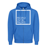 True Royal people over profit democratic socialism pro socialist symbol t shirt Zipper Hoodie - linhVisuals