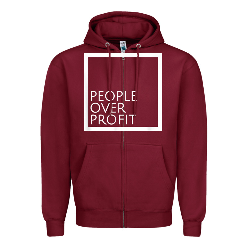 People Over Profit Democratic Socialism Pro Socialist Symbol T Shirt Zipper Hoodie by linhVisuals | Teevron